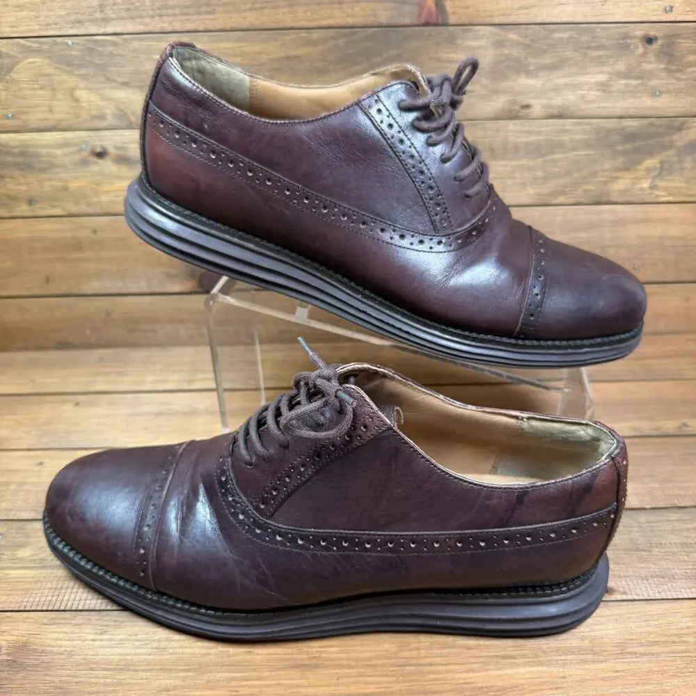 Cole Haan Lunargrand C12610 Brown Captoe Men’s 11 Leather Shoes‎